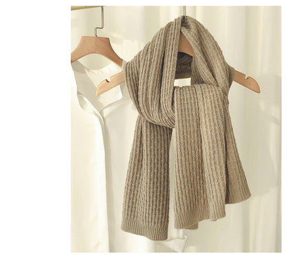 Elegant Winter Cozy Knitted Button Cape Scarf