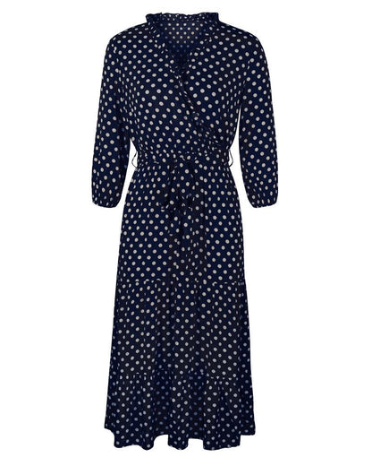 Original Design Innovative Women'S Spring/Summer 2021 Classic Wave Point Print Dress