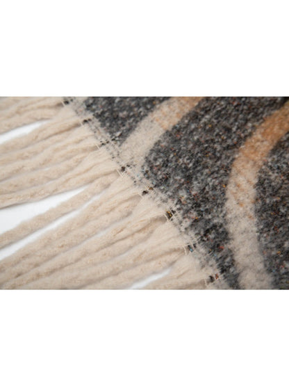 Scarvii - Winter Tassel Scarf with Colorful Wavy Jacquard