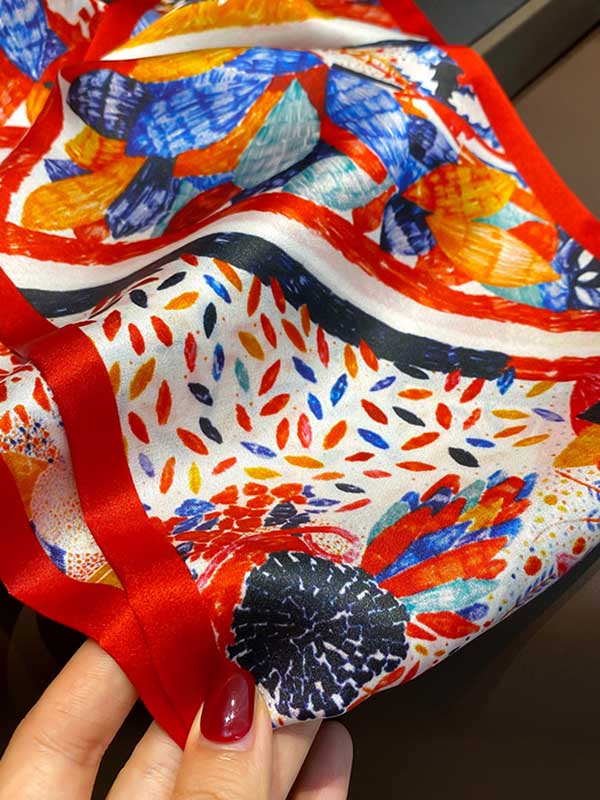 Original Contrast Color Printed Imitated Cashmere Scarf