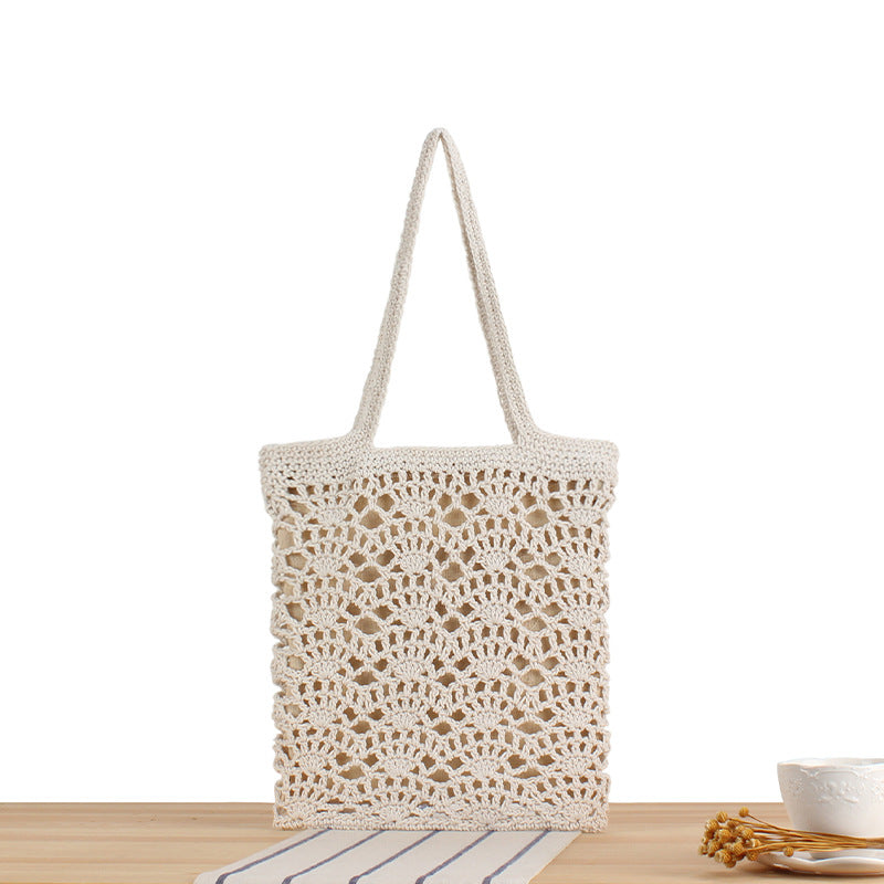 Crochet Market Bag Crocheted Single Shoulder Weave Bag
