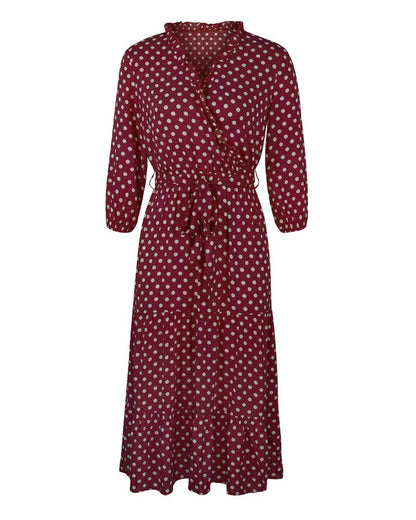 Original Design Innovative Women'S Spring/Summer 2021 Classic Wave Point Print Dress