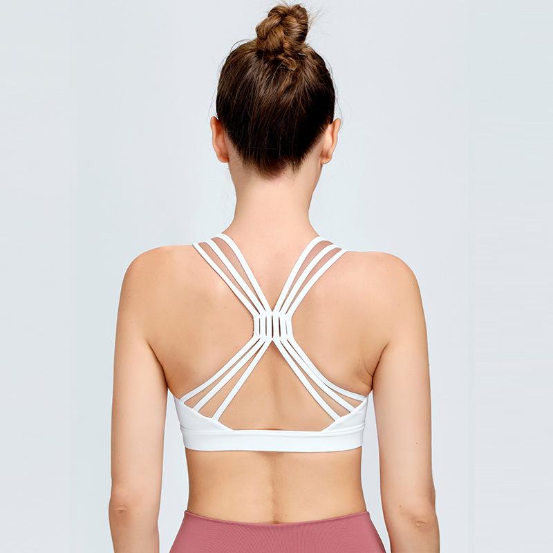 Sports Bra Women'S Suspenders Gather Without Rims. Cross-Band Beauty Back Yoga Vest