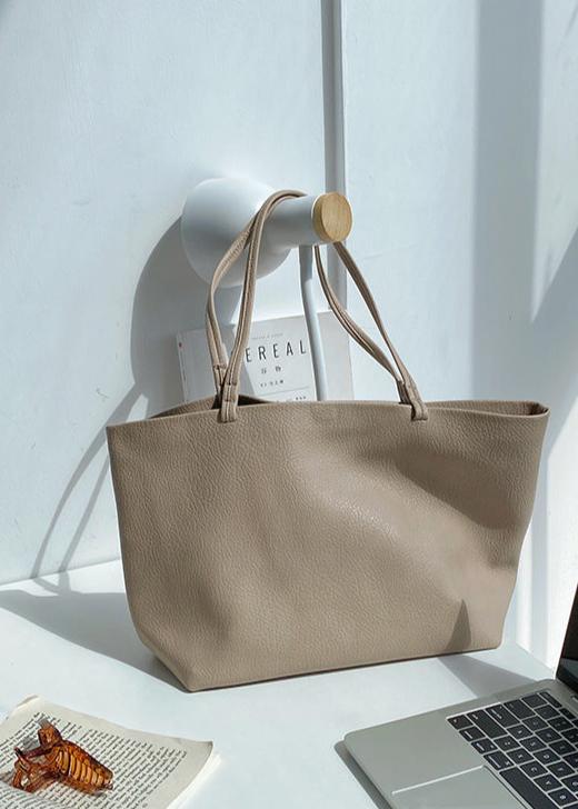 Leather Tote Bag Large Capacity Minimalist Design
