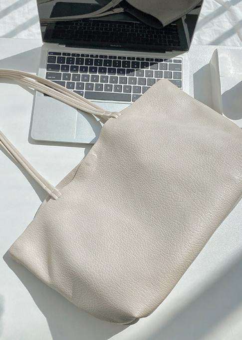 Leather Tote Bag Large Capacity Minimalist Design