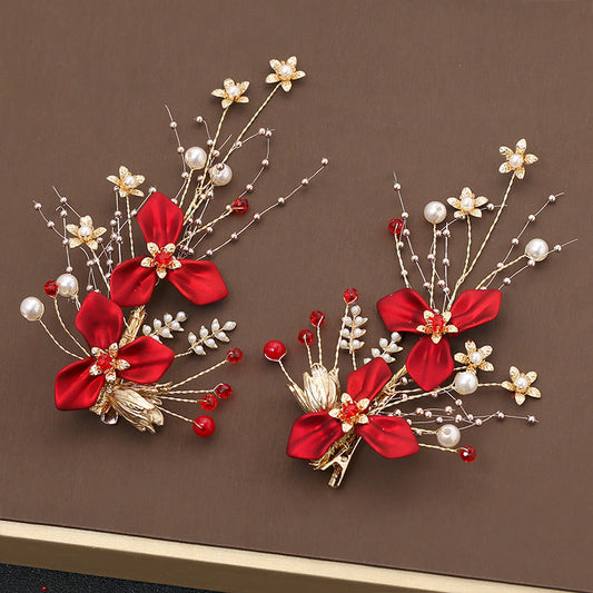 Bridal Floral Hair Clips Set for Wedding and Party