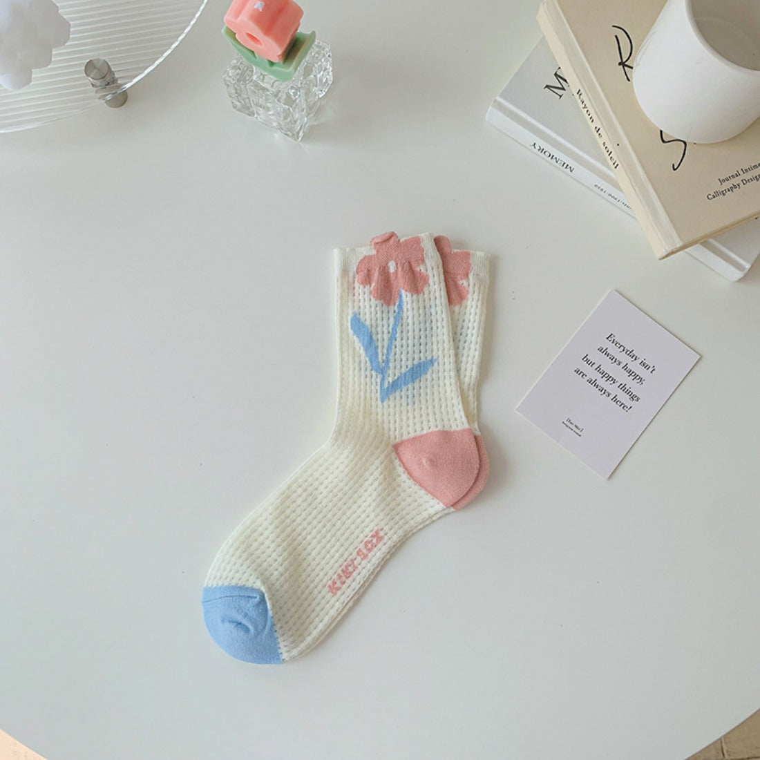 Rufia - Colorful Tulip Crew Socks