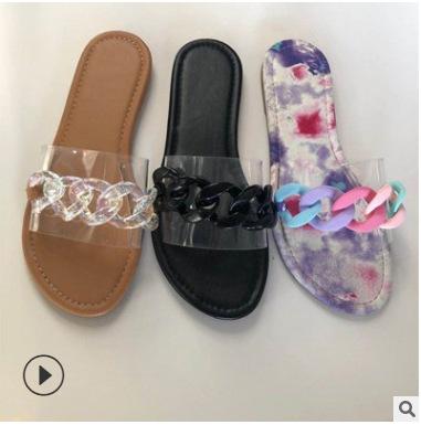 Large Size Women'S Shoes Candy Color Sweet Wind Cool Slippers