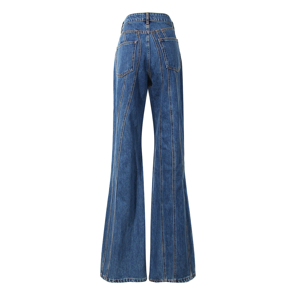 Asymmetrical Waist Design Casual Jeans