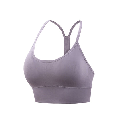 Fine Shoulder Y-Type Beauty Back Sports Bra No Steel Ring Shock-Proof Gathered Sling-Style Sports Underwear
