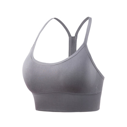 Fine Shoulder Y-Type Beauty Back Sports Bra No Steel Ring Shock-Proof Gathered Sling-Style Sports Underwear