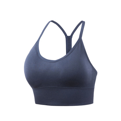 Fine Shoulder Y-Type Beauty Back Sports Bra No Steel Ring Shock-Proof Gathered Sling-Style Sports Underwear