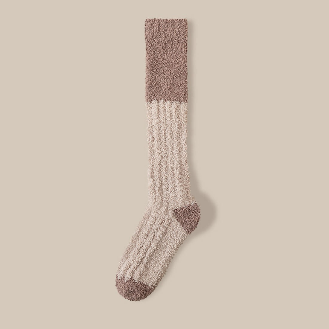 Rufia - Color Block Knee-High Towel Socks