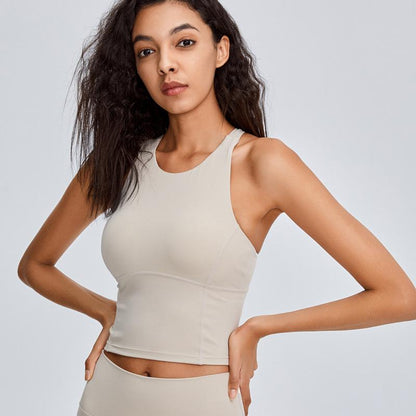 Wide Shoulder Belt Sports Underwear Women'S Shockproof Running Gathered Yoga Training Vest Beautiful Back Fitness Bra