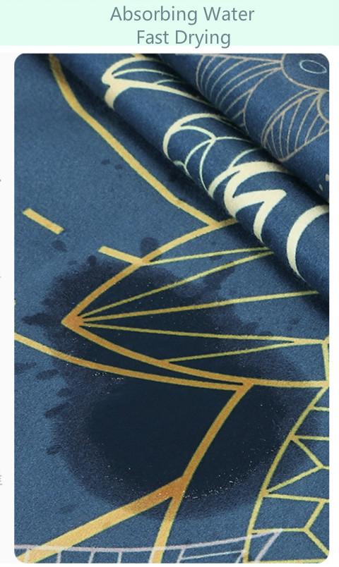 Portable Printed Yoga Towel Non-Slip Design Supports Custom Pattern Design Digital Printed Yoga Towel Yoga Mat 12