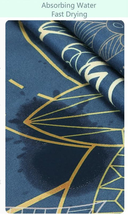 Portable Printed Yoga Towel Non-Slip Design Supports Custom Pattern Design Digital Printed Yoga Towel Yoga Mat 789