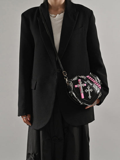 Stylish Selection Cool Heart Shape Chains Rivet Bags Accessories