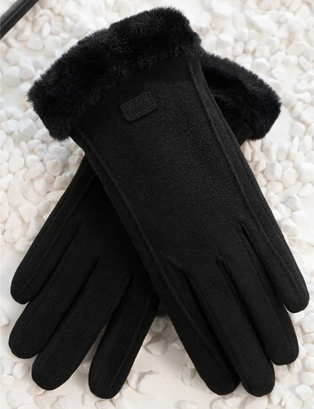 Winter Soft Windproof Thick Fleece Thermal Gloves