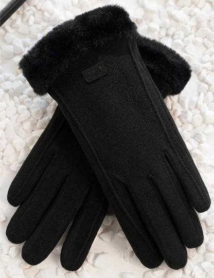 Winter Soft Windproof Thick Fleece Thermal Gloves