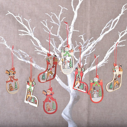 Christmas Wooden Candle Decorations