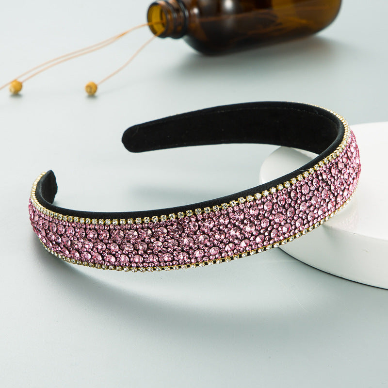 Colorful Rhinestone Non-Slip Headband Stylish Hair Accessory