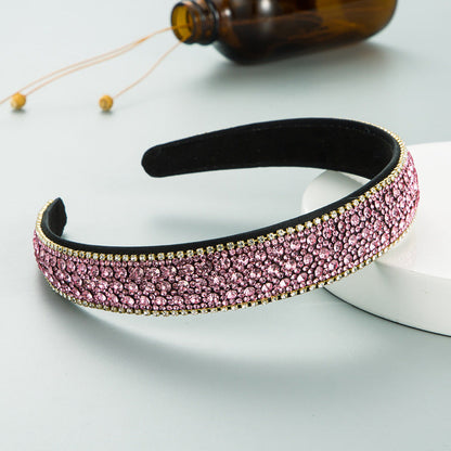 Colorful Rhinestone Non-Slip Headband Stylish Hair Accessory