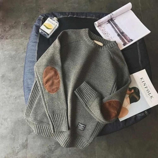 Saint Morris Wool Patchwork Pullover