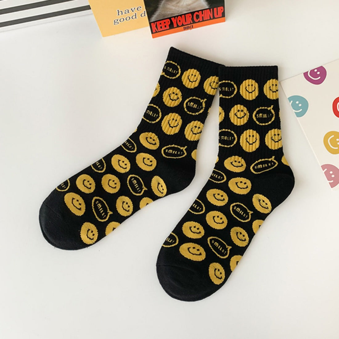 Rufia - Smiley Face Crew Socks