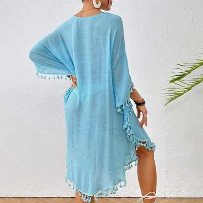 Crosa - Beach Cover-Up with Tassels for Swimwear and Bikini