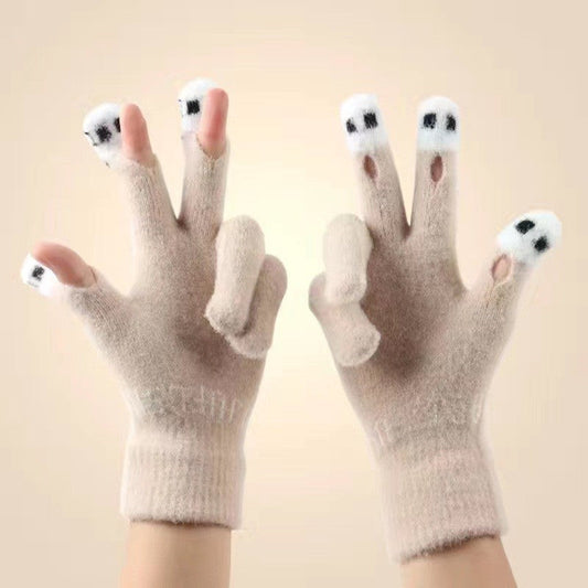 Kids Finger Touchscreen Knitted Gloves