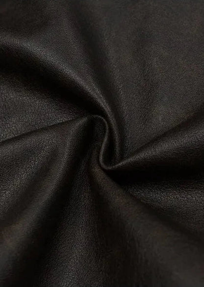 Loose PU Leather Jacket with Stand Collar