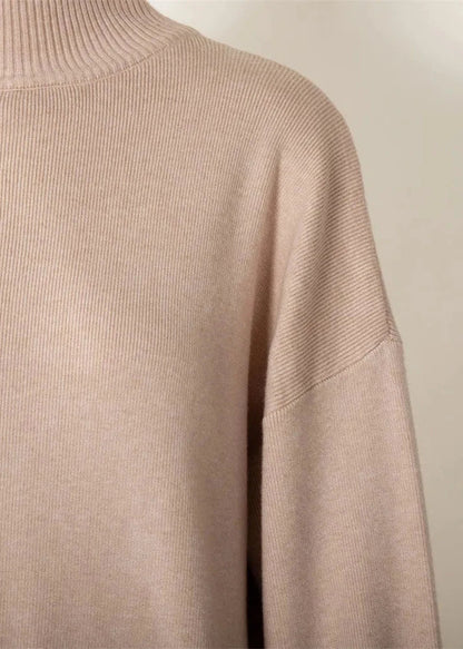 Oversized Knit Two-Piece Set With Asymmetrical Hem