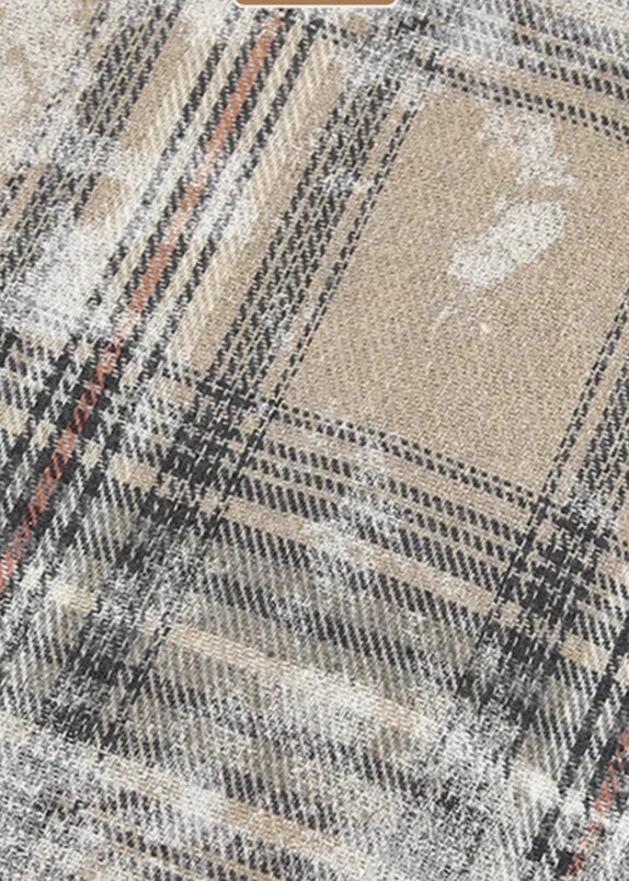 Brushed Plaid Oversized Shirt In Soft Fabric