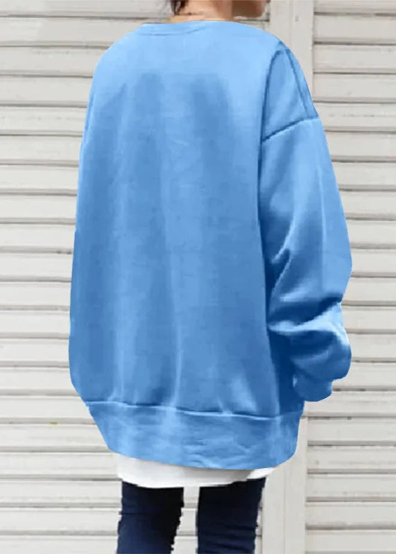 Round Neck Loose Fit Pullover In Soft Fabric