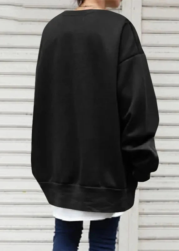 Round Neck Loose Fit Pullover In Soft Fabric