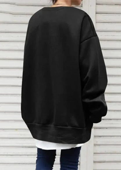 Round Neck Loose Fit Pullover In Soft Fabric