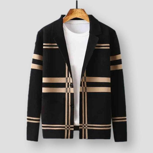North Royal Plaid Wool Cardigan