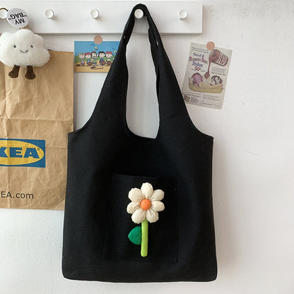 Fresh Flower Art Colorful Canvas Bag