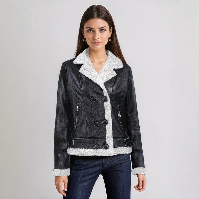 Fur Collar Shearling Jacket
