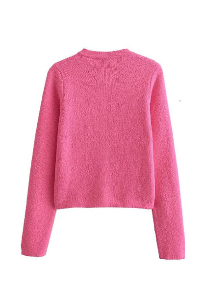 GOLDEN BUTTON KNIT CARDIGAN