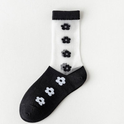 Rufia - Cute Patterned Mid-Calf Socks