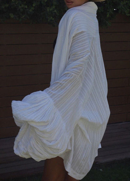 Lightweight Kimono Set In Soft White Fabric