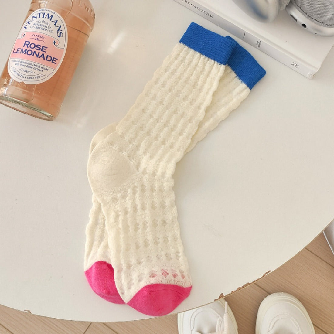 Rufia - Color-Blocked Breathable Mesh Socks
