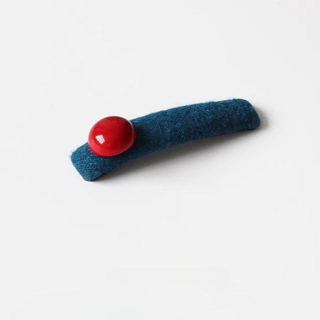 Color Block Ball Decor Hair Clips