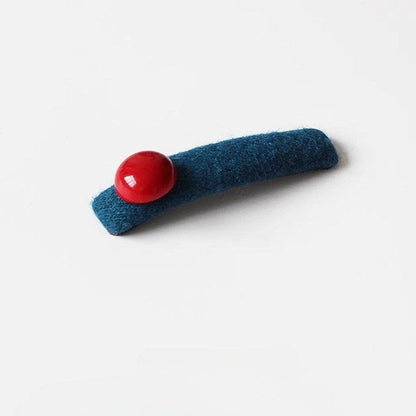 Color Block Ball Decor Hair Clips