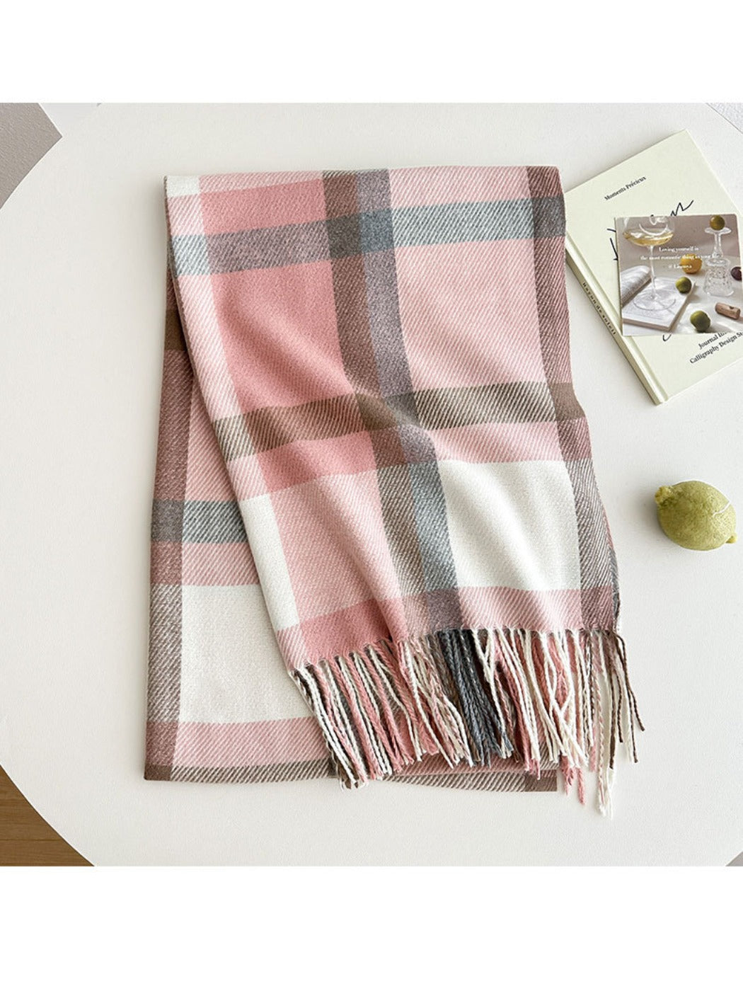 Scarvii - Colorblock Plaid Winter Scarf for Women