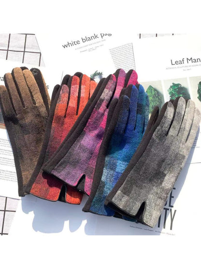 Gloving - Winter Touchscreen Gloves with Plaid Patterns