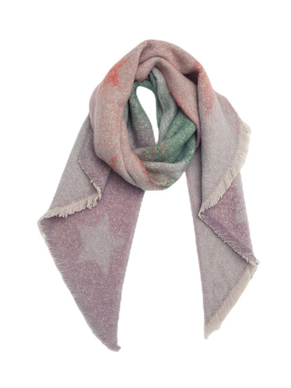 Fringed Keep Warm Plaid Shawl&Scarf