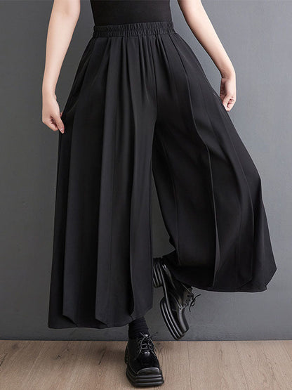Loose Ninth Pants Pleated Casual Pants Bottoms