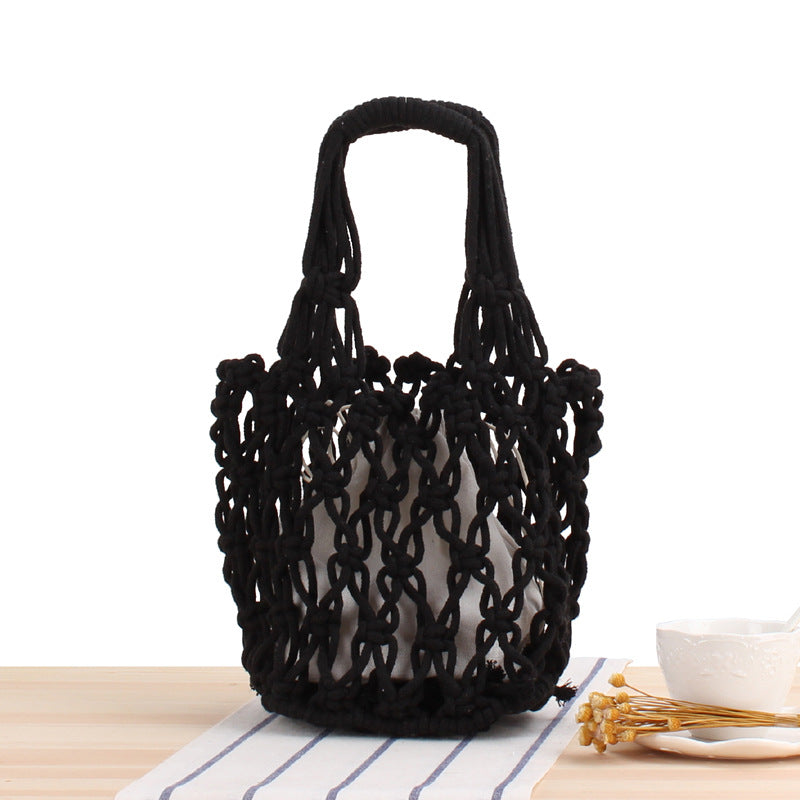 Crochet Market Bag Coarse Cotton Woven Bag